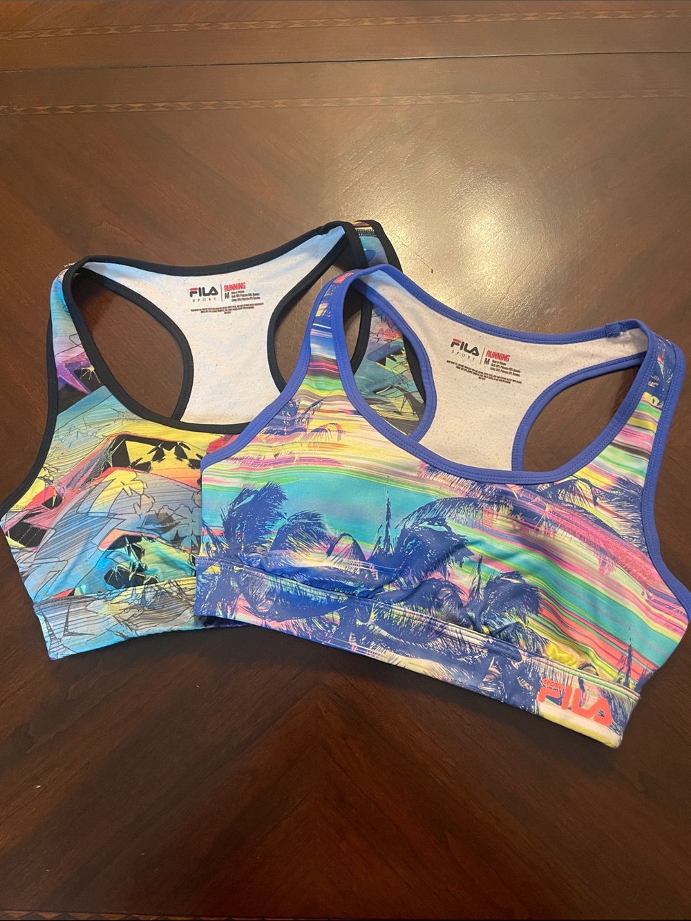 Set of 2 Fila Running Sports Bras Size Medium